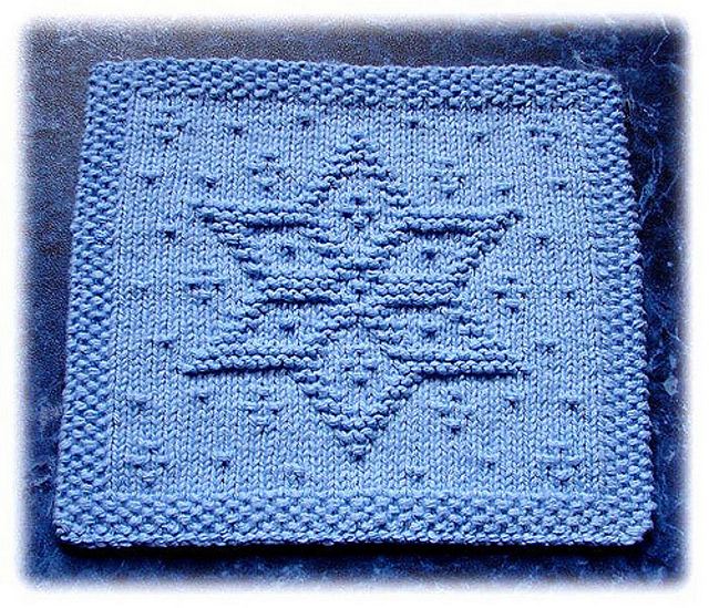 Ravelry Snowflake Star Dishcloth pattern by Rachel van Schie