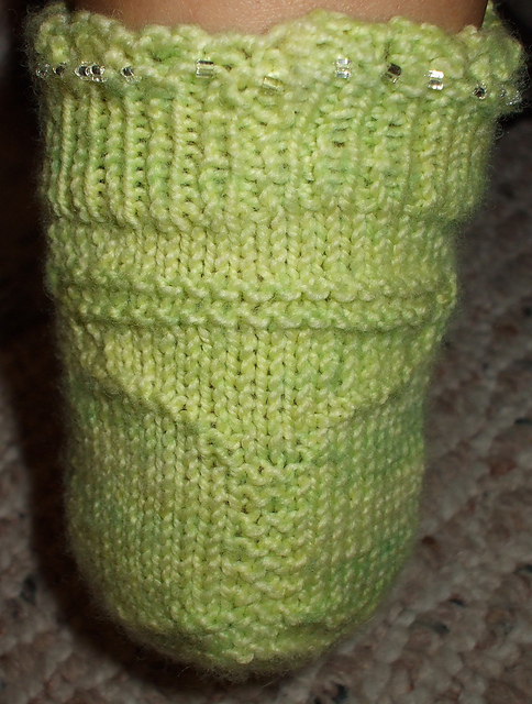 Margarita Socks - beaded with flip-flop toe option