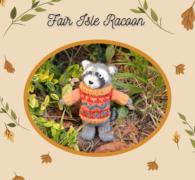 Ravelry: Fairisle Racoon pattern by Sachiyo Ishii