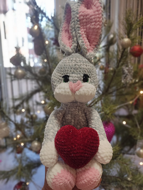 Plush Bunny with Heart