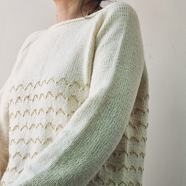 Gold Chevron Sweater