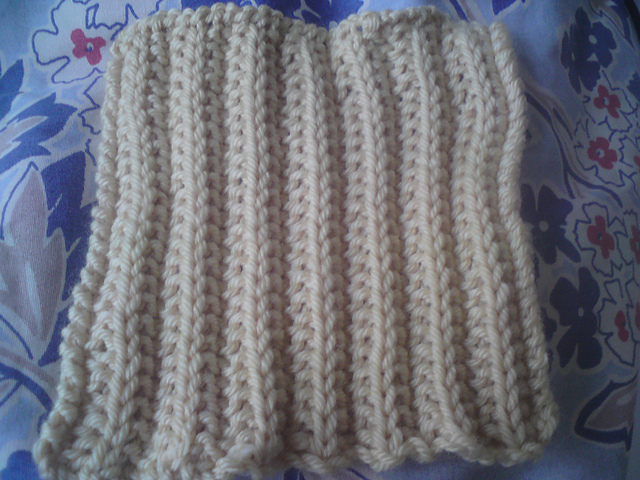 Plowed Ribs 6 Inch Knitted Square