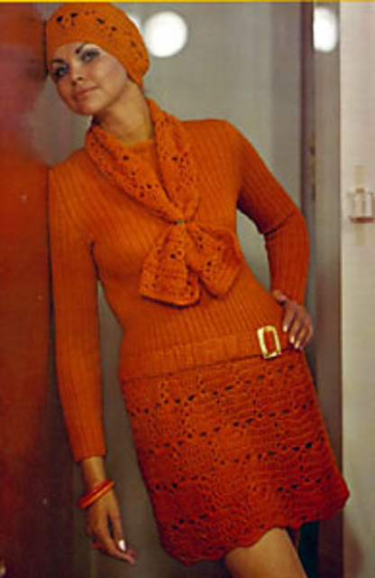 Inspiration Dress, Scarf & Beret #776-14