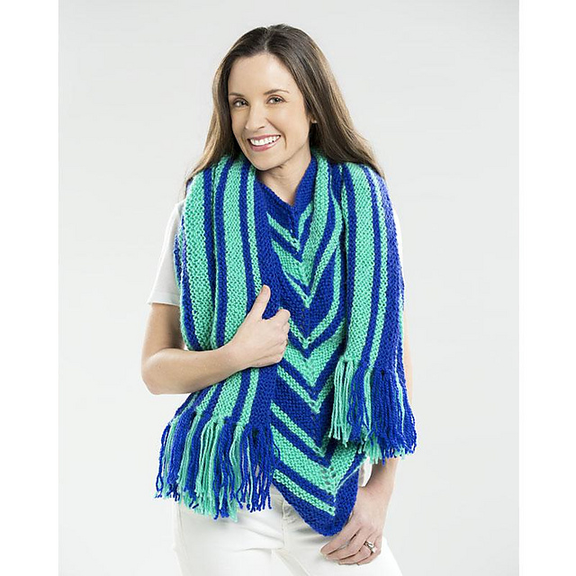 Sunrise Striped Shawl
