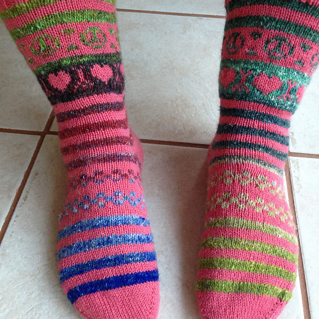 Peace, Love and Macrame Socks
