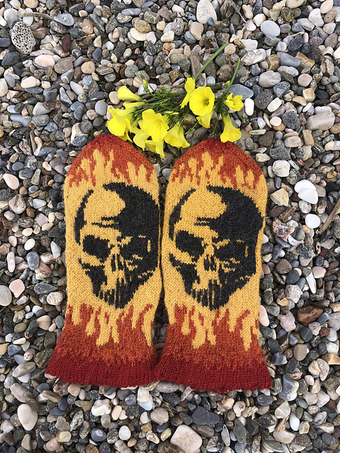Burning skull