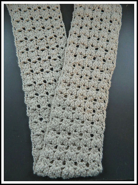 Flat Bobble (Cluster) Shell Scarf