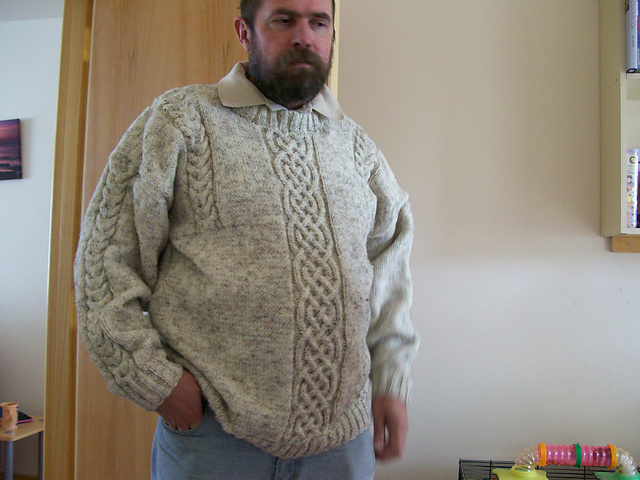Cabled Lady's Tunic & Man's Sweater