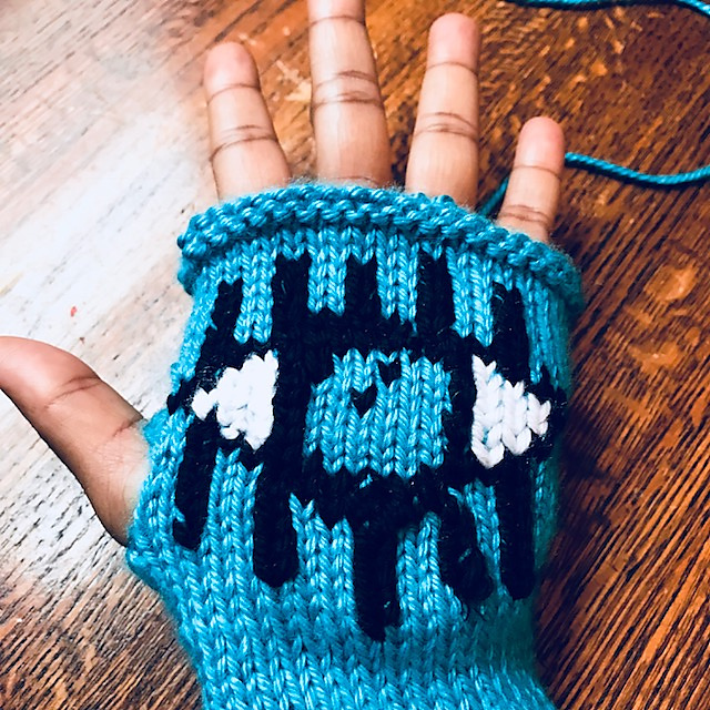 Evil Eye Fingerless Gloves