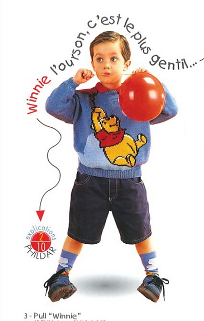 Phildar n°323-T9-042 Winnie l'Ourson / the Pooh
