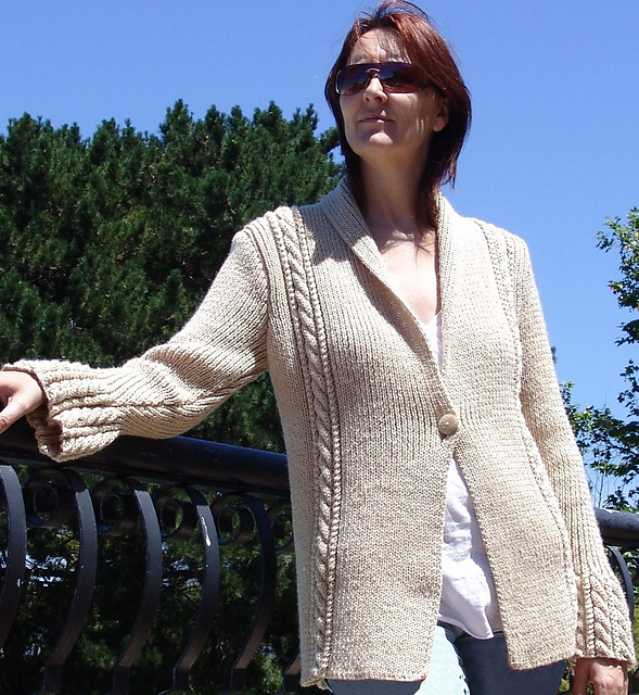 #1001 Cabled Cardigan