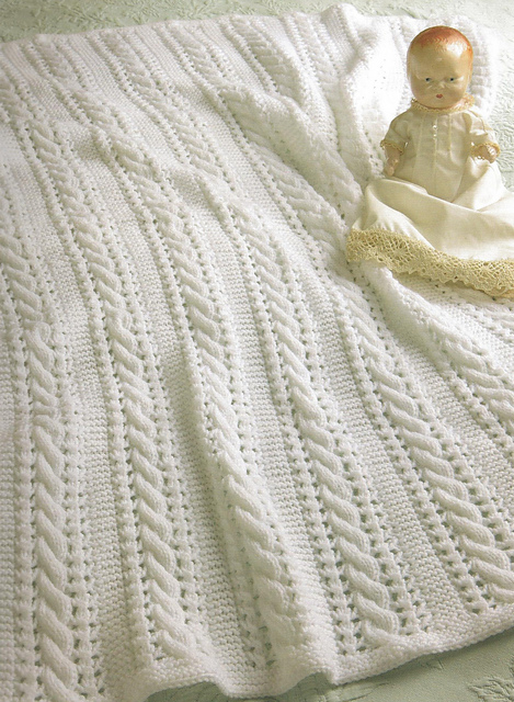 Cables and Lace Blanket