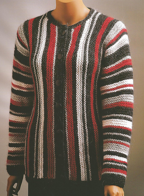 Garter Side-to-Side Striped Jacket