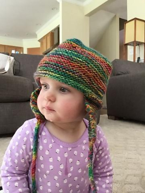 Nora's Garter Ear Flap Cap