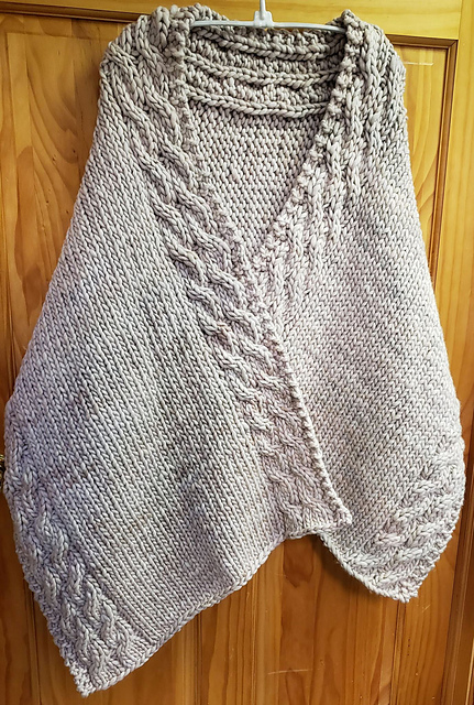 "Cabled In Comfort" Shawl