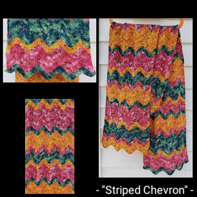 Striped Chevron Scarf