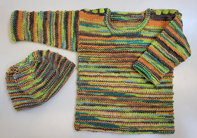 Sunshine Stripes Pullover & Hat