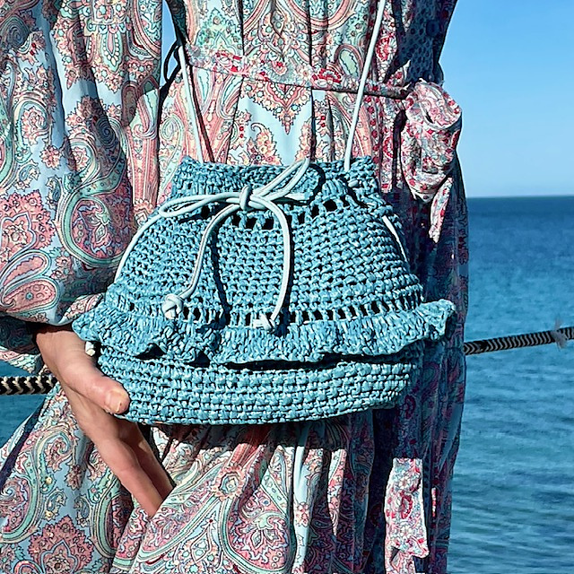 Marie Antoinette raffia bag