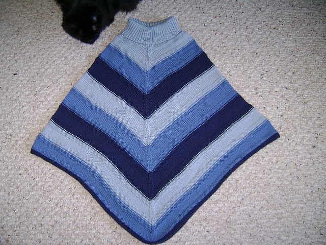 Kid's Striped Poncho