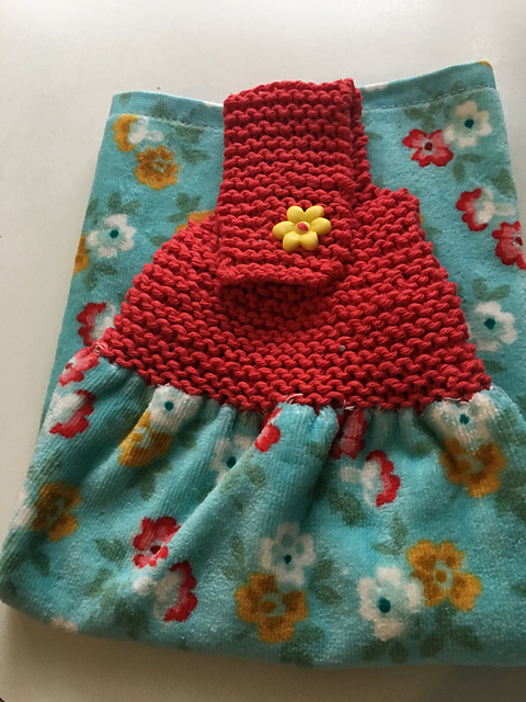 Knit Kitchen Towel Topper
