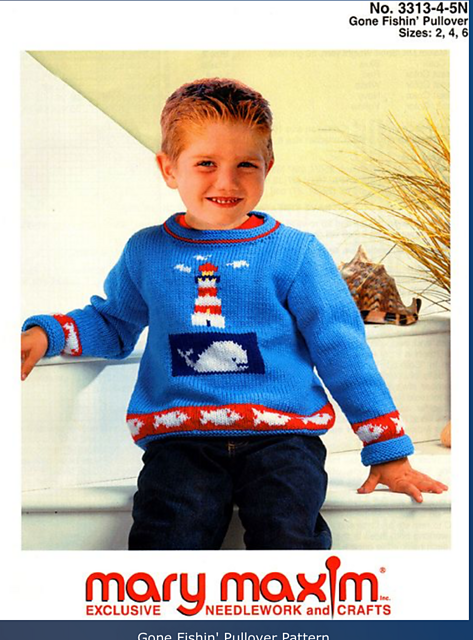 Gone Fishin’ Pullover No. 3313-4-5N