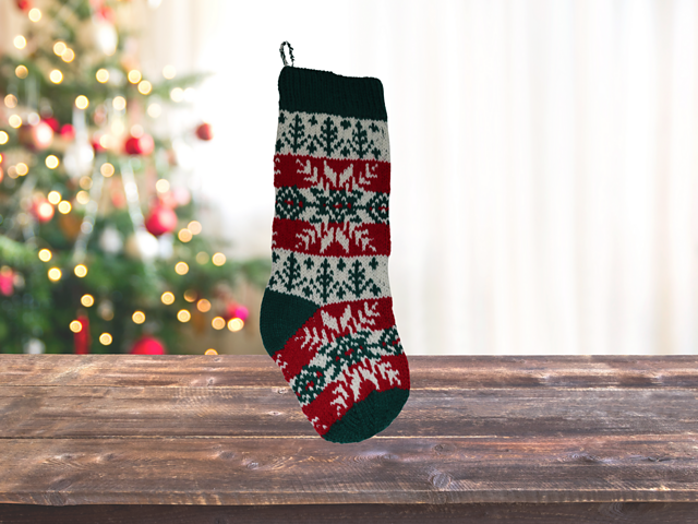 Fair Isle Snowflake Stocking