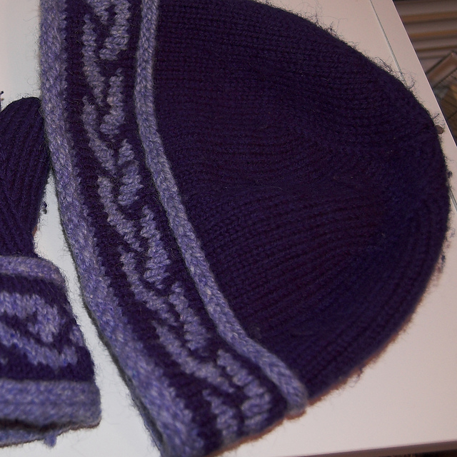 Celtic Braid Hat and Mittens