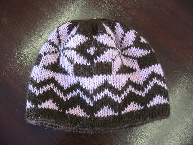 Chevron Star Double Knit Hat