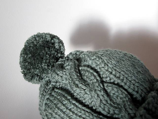 Chunky Cable Pom Pom Beanie