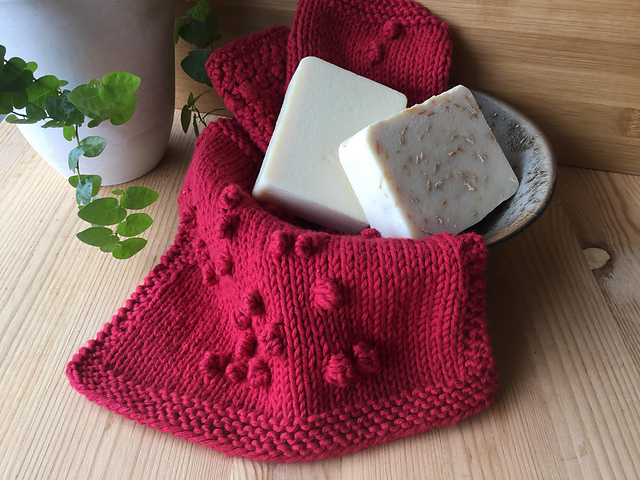 I Love You in Braille Knit Washcloth