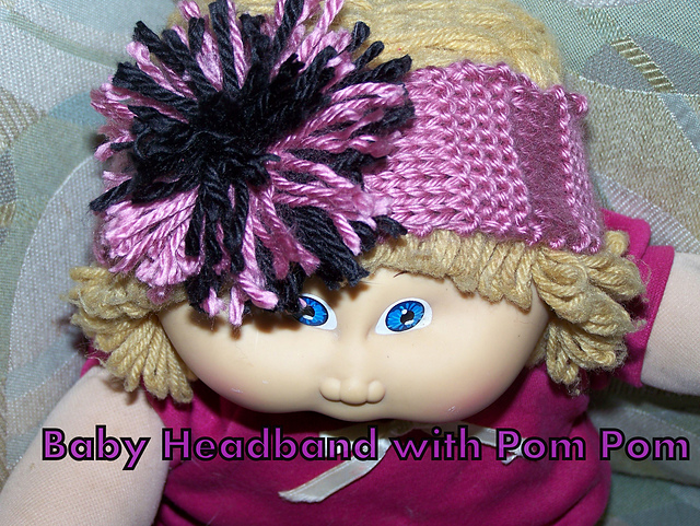 2011-02 Baby Headband with Pom-Pom