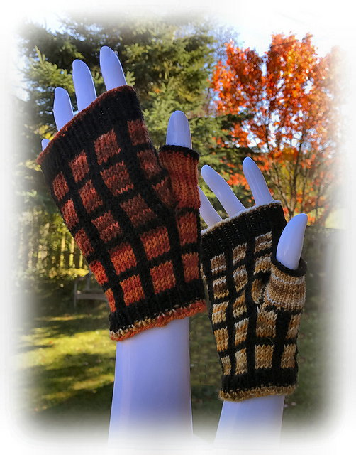 Stained Glass Fingerless Mitts