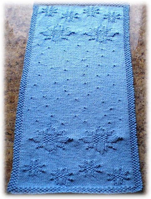 Peaceful Snowflakes Hand Towel