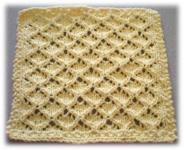 Diamond Drop Lace Washcloth