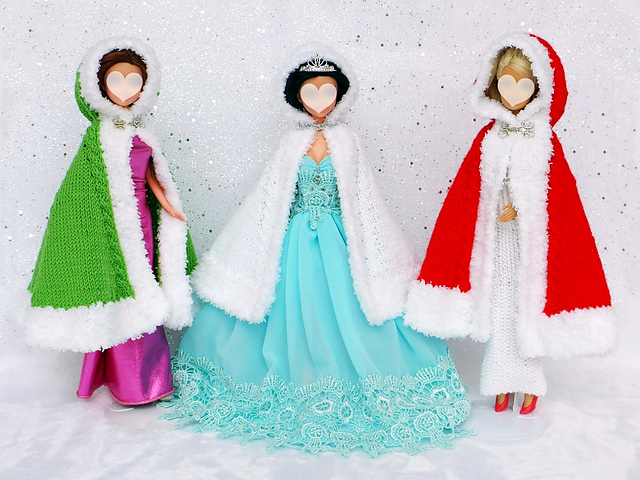 Ravelry: Winter cape for little dolls pattern by Knitwork by Ina