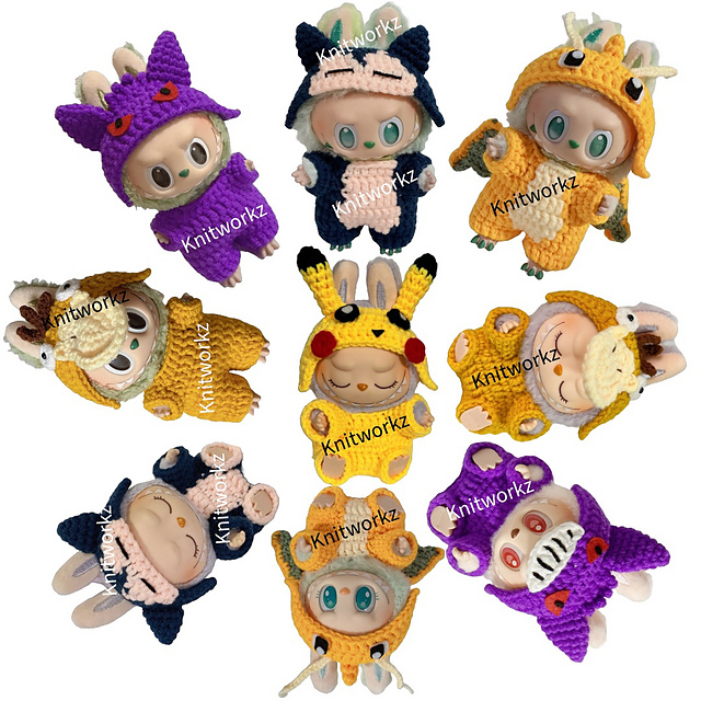 Labubu x 5in1 pokemon costume