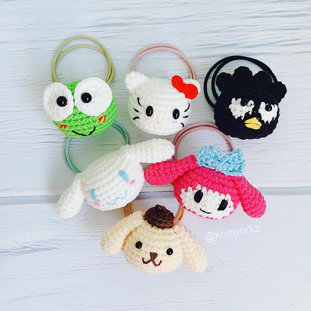 Keroppi and friends hairtie