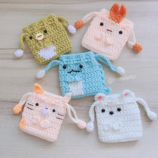 sumikko drawstring pouch