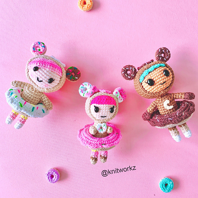 Donutella, Chocotella and Donutini Keychain