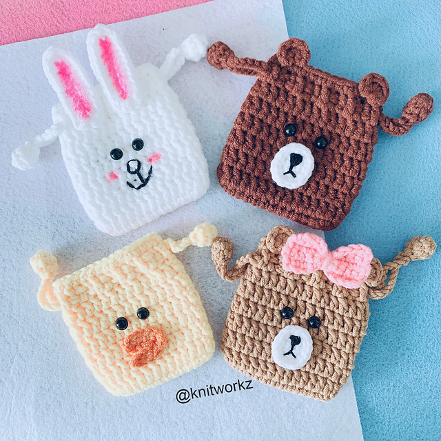 Line friends drawstring pouch