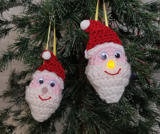 Lighted Santa Ornament