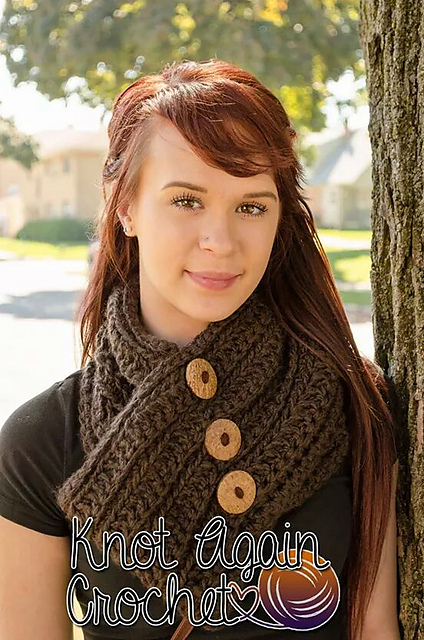 Basic Girl Button Up Scarf 