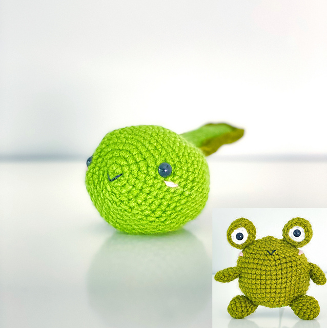 Ravelry: Reversible Tadpole Frog pattern by Michael Hon