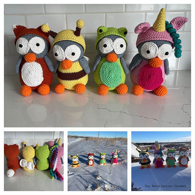 Penguins in Pajamas: Unicorn, Fox, Frog, Bee