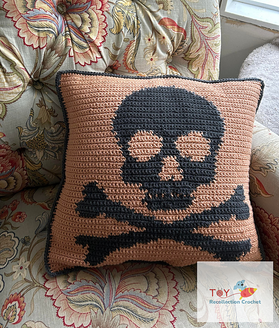 Skull and Crossbones Pillow