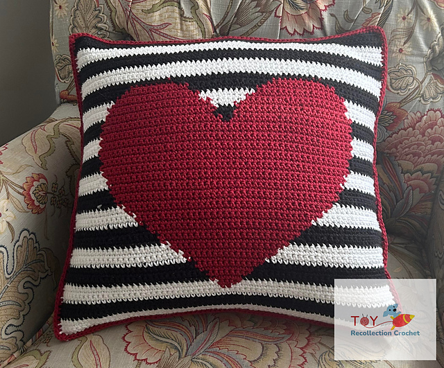 Heart with Stripes Pillow