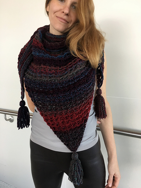 Two-Tassels-To-Wrap Shawl
