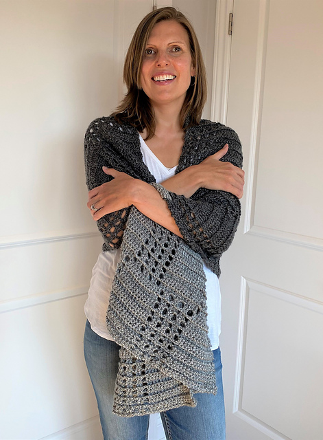 Checkerboard Wrap Shawl
