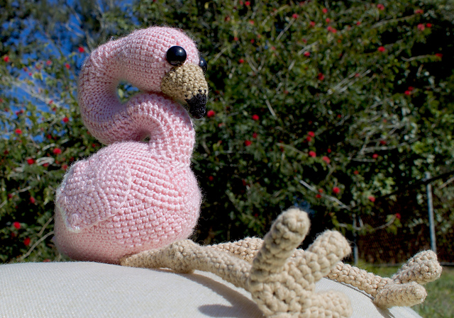Clyde the Amigurumi Flamingo
