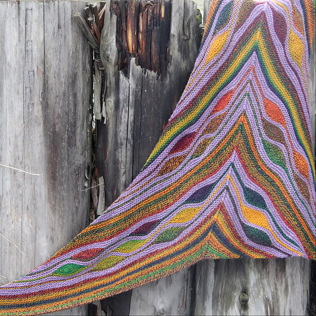 Peacock Feather Shawl